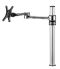 Atdec AF-AT-P Single Monitor Swing Arm on Post. Max load: 8kg (Flat), 5.5kg (curved). Up to 32" screens. VESA 100x100 - Polished Silver