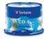 Verbatim CD-R 700MB/80min/52X - 50 Pack Spindle, Silver InkJet Printable