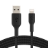 Belkin BOOSTCHARGE Braided Lightning to USB-A Cable - To Suit iPhone - 2m, Black
