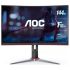 AOC CQ27G2 Curved Gaming Monitor - Black/Red  27", 2560x1440, 144Hz, 1ms, VA, WLED, 16:09, Frameless, HDMI2.0(2), DisplayPort1.2, USB Hub, VESA