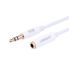UGreen 10747 3.5mm Male to 3.5mm Female Extension Cable, White - 1M