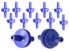 Aquabuy 10 x Air line none-return valves - Flat check valves  Blue