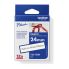Brother TZe-R254 Genuine Ribbon Tape Cassette - Gold on White, 24mm wide