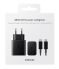 Samsung AC Charger with 1.8M USB-C to USB-C Cable - 45W - Black