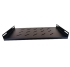 LeaderTab Fixed 1U 350mm Deep Shelf Recommended - For 19` 600mm Deep Cabinet - Black Metal Construction