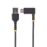 Startech 6ft (2m) USB A to C Charging Cable Right Angle - Heavy Duty Fast Charge USB-C Cable - Black USB 2.0 A to Type-C - Rugged Aramid Fiber - 3A - USB Charging Cord