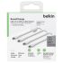 Belkin BoostCharge Braided USB-C to USB-C Cable - 1m, White - 2 Pack