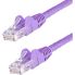 Startech .com 3m CAT6 Ethernet Cable - Purple CAT 6 Gigabit Ethernet Wire -650MHz 100W PoE RJ45 UTP Network/Patch Cord Snagless w/Strain Relief Fluke Tested/Wiring is UL Certified/TIA