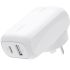 Belkin BoostCharge Dual Wall Charger 42W - White (WCB009auWH), 1xUSB-C (30W), 1xUSB-A (12W), Fast Charge