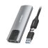 Mbeat M.2 SSD Enclosure — USB 3.2 Gen 2 (MB-XCS-CM03GRY)NVMe & SATA, Fits 2230/2242/2260/2280, M/B+M Key, Aluminium case, Tool-free install, 10Gbps, Max 4TB, 2-in-1 USB-A/C cable