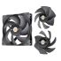 Thermaltake SWAFAN GT12 PC Cooling Fan, Size: 120mm, Airflow: 62.23CFM, Noise: 28.3dBA (up to 2000rpm) - Single Fan Pack