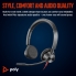 Poly Blackwire 3325 Stereo Microsoft Teams Certified USB-C Headset +3.5mm Plug +USB-C/A Adapter