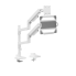 Brateck LDT81-C024P-ML-W Noteworthy Pole Mounted Heavy Duty Gas Spring Dual Monitor Arm With Laptop Holder Fit, 17"-49" Monitor, White