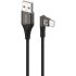 Comsol 1.2m Cable - USB Type-A to USB Type-C - BlackRight-Angle Connector, Die-cast Metal Housing