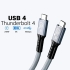 PISEN Generic BoostUp Thunderbolt 4 USB-C to USB-C Cable (1M) Black - USB4 - 40Gbps,240W,8K/60Hz,4K Video Edit, Best for Laptop, iPhone, iPad,Samsung Galaxy