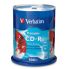 Verbatim CD-R 700MB/80min/52X Silver Inkjet Printable - 100 Pack Spindle