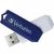 Verbatim 16GB Store n Go Mini Traveller Flash Drive - Swivel Connector, Plug n Play, USB2.0 - White/Blue