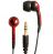 iFrogz EPD33 Plugz Noise Isolating Earbuds - Red/Black