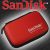 SanDisk Hard Covered Memory Card Case - Red