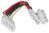 Teamforce Power Cable - 1xMolex(Male) to 2xMolex(Female) - 30cm