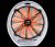 Xigmatek XLF-F2003 Fan - 200x200x20mm, Sleeve, 800rpm, 76.0CFM, 18dBA - Orange Frame/White LED Fan