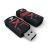 Patriot 64GB XPorter Rage Flash Drive - Read 27MB/s, Write 25MB/s, Retractable Connector, USB2.0 - Black/Red