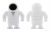 Bone_Collection 4GB Spaceman Flash Drive - Dust Proof, Washable Silicone Coat, Coat Changeable, USB2.0 - White