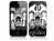 Magic_Brands Music Skins - Queen Crest White - To Suit iPhone 4 - Black/White