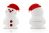 Bone_Collection 4GB Snowman Flash Drive - Dustproof, Coat Changeable, USB2.0 - White/Red