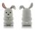 Bone_Collection 4GB Rabbit Flash Drive - Dustproof, Coat Changeable, USB2.0 - Grey/Pink