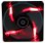 BitFenix Spectre Fan - 120x120x25mm, Fluid Dynamic Bearing, 1000rpm, 52CFM, 18dBA - Black Tinted Transparent & Red LED Light
