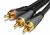 Comsol 3x RCA Male to 3x RCA Male Composite Cable - High Grade - 5M