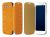 z_Anymode Folio Cover - To Suit Samsung Galaxy S3 - White Frame - Croco Orange