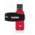 Imation 4GB Nano Pro Flash Drive - 360 Degree Rotating, Never-Lose Swivel Cap, USB2.0 - Black/Red