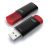 PQI 8GB Clicker Flash Drive - LED Indicator, Colorful And Sleek Modern Design, Patented Click Mechanism Like A Retractable Pen, USB3.0 - Black/Red