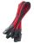 BitFenix BFA-MSC-M3MRKK-RP Sleeved 4-Pin Molex Power Splitter - 1x Male To 3x Female - Red/Black