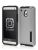Incipio DualPro SHINE Dual Protection with Aluminum Finish - To Suit HTC One Mini - Silver/Black