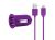Shroom S-136 Dual USB Bullet Car Charger 2.1A - Lightning - Purple