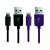 Laser IR-9PIN2PK-PB Lightning Cables - Twin Pack - Purple/Black