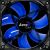 AeroCool Lightning LED Fan - 120x120x25mm, 1200+10rpm, 41.40CFM, 22.5dBA - Blue LED