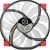 ThermalTake 200mm Luna 20 Cooling LED Fan - Red LED/Black Frame200x200x30mm, Long-Life Sleeve Bearing, 800RPM, 129.639CFM, 28.2dBA