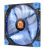 ThermalTake 120mm Luna 12 Slim LED Fan -  Blue LED/Black Frame120x120x15mm, Hydraulic Bearing, 1400RPM, 27.533CFM, 24dBA