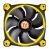 ThermalTake 140mm Riing 14 High Static Pressure LED Radiator Fan - Yellow LED/Black Frame140x140x25mm, Hydraulic Bearing, 1000~1400RPM, 51.15CFM, 22.1~28.1dBA