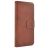 3SIXT Premium Leather Folio Wallet - To Suit Samsung Galaxy S6 - Brown
