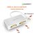 U_Green 3-In-1 Mini-DisplayPort To HDMI, VGA, DVI Converter - White