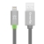 XtremeMac Flat LED Lightning Cable - To Suit Apple iPhone, iPad, or iPod - 1.2M - Space Grey