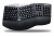 Adesso PCK-208B Tru-Form Media 208 Contoured Ergonomic Keyboard - BlackSplit Key Zone, Hot Keys, Integrated Palm Rest, Ergonomic Shape, USB, PS/2