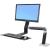 Ergotron WorkFit-A Single HD Monitor Sit-Stand Workstation - Polished Aluminium/BlackFor Monitors up to 30