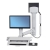 Ergotron StyleView Keyboard & Monitor Mount Sit-Stand Combo System w. Medium CPU Holder - WhiteFor Monitors up to 24