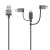 Team Micro-USB & Lightning & USB-C 3-in-1 Charging Cable - Grey